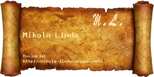 Mikola Linda névjegykártya