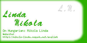 linda mikola business card